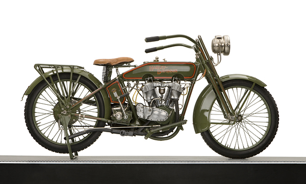 1919 Harley Davidson motorcycle on display 170409 Print