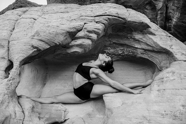 Female gymnast in desert Overton Nevada USA 232467 by Panoramic Images