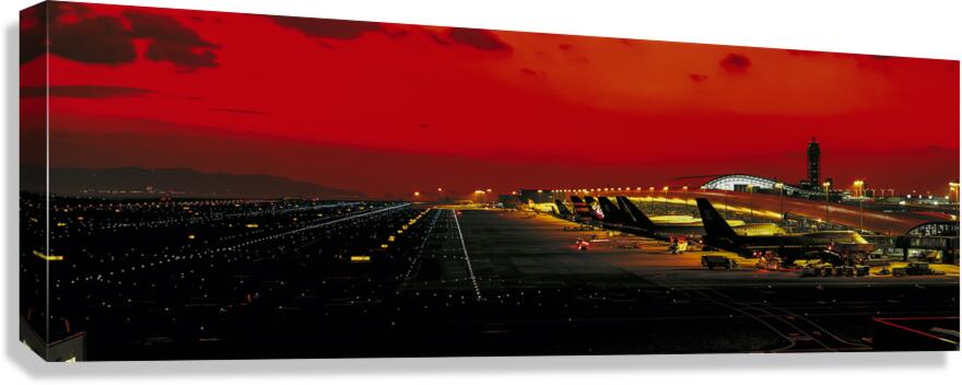 Kansai International Airport at dusk Osaka Japan 249918 Canvas Print