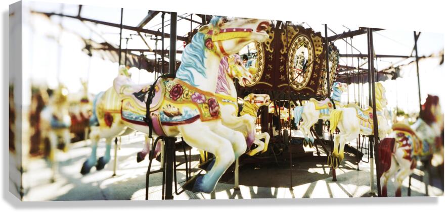 Close-up of carousel horses Coney Island Brooklyn New York City USA 118689 Canvas Print