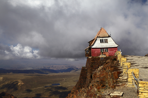 Moody skies over the Old Ski Hut on Mt Chacaltaya Bolivia by Magical Andes Photography