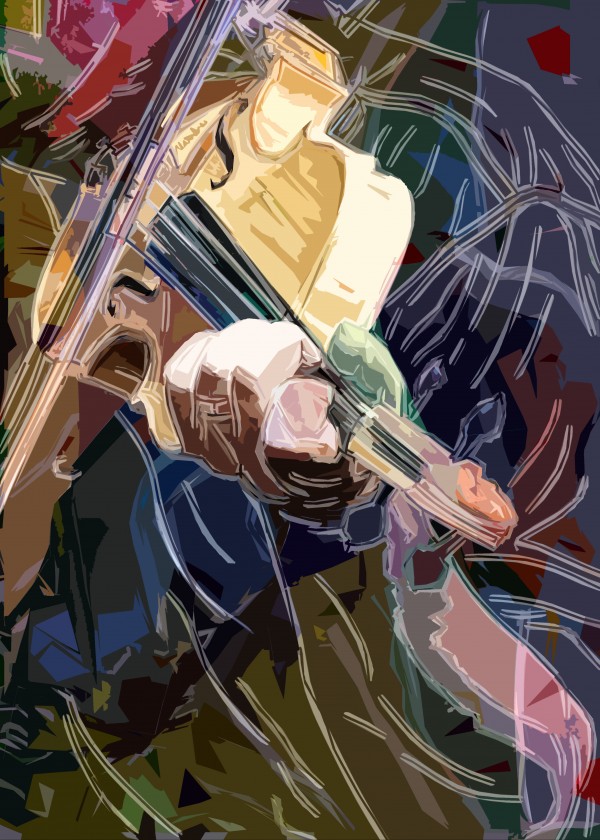 Irish fiddle Print
