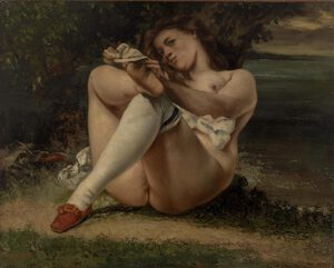Gustave Courbet  Woman with White Stockings 