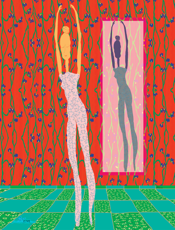 The Red Ballerina - NA Print