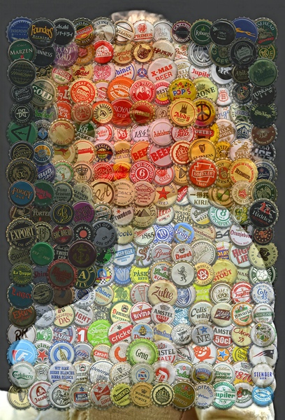 Marilyn Monroe mosaic photo from beer bottle caps -5 by ART BOTTLE CAP