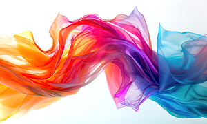 Colourful organza fabrics