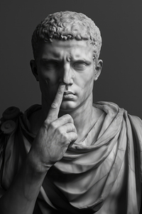 Marble statue of Roman senator