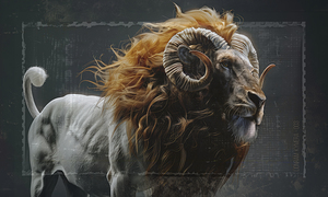 Chimera animal half-lion half-ram