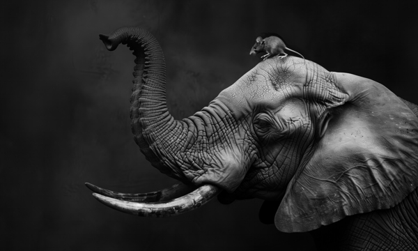 The elephant and the little mouse by iRT