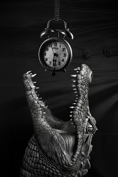 Crocodile trying to devour an alarm clock by iRT
