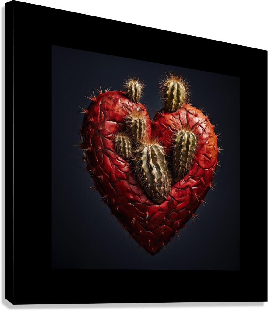 Cactus Heart Canvas Print