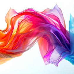 Colourful organza fabrics