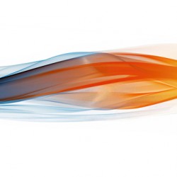 Coloured waves on a white background