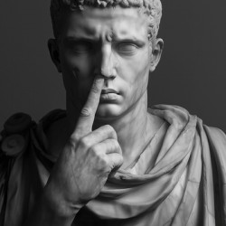 Marble statue of Roman senator