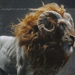Chimera animal half-lion half-ram