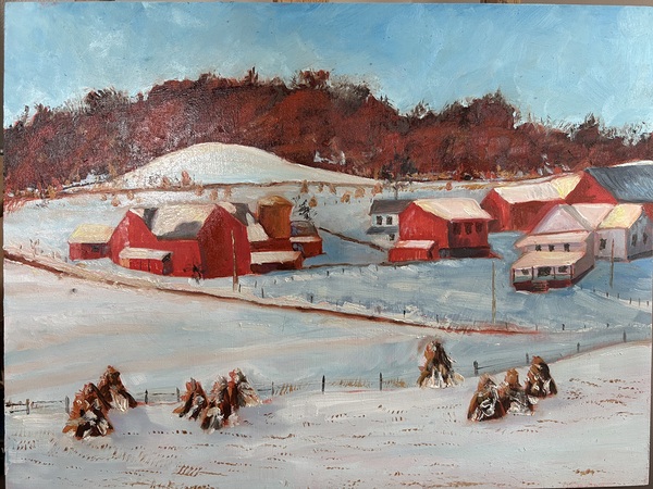 Amish Winter Light Print