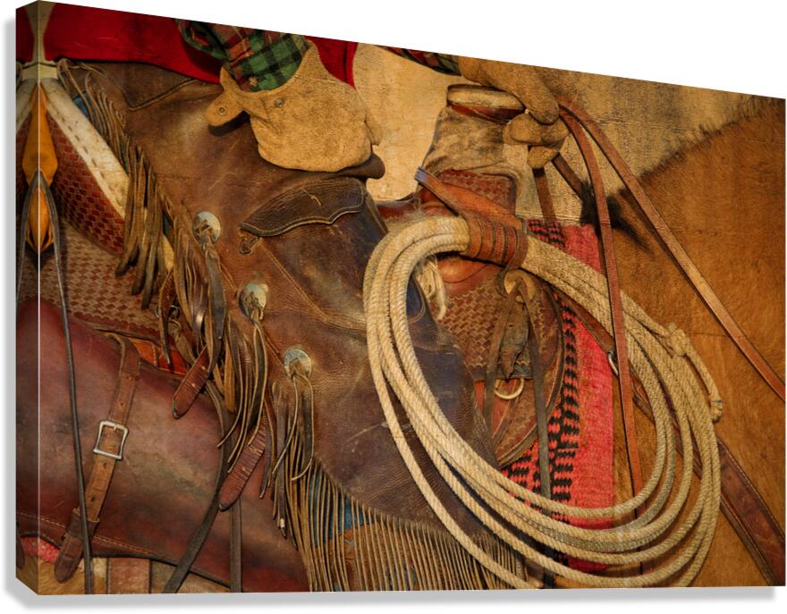 Working Saddle Canvas Print