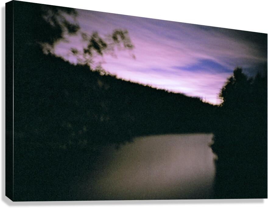 Night Over Lac McFee Canvas Print