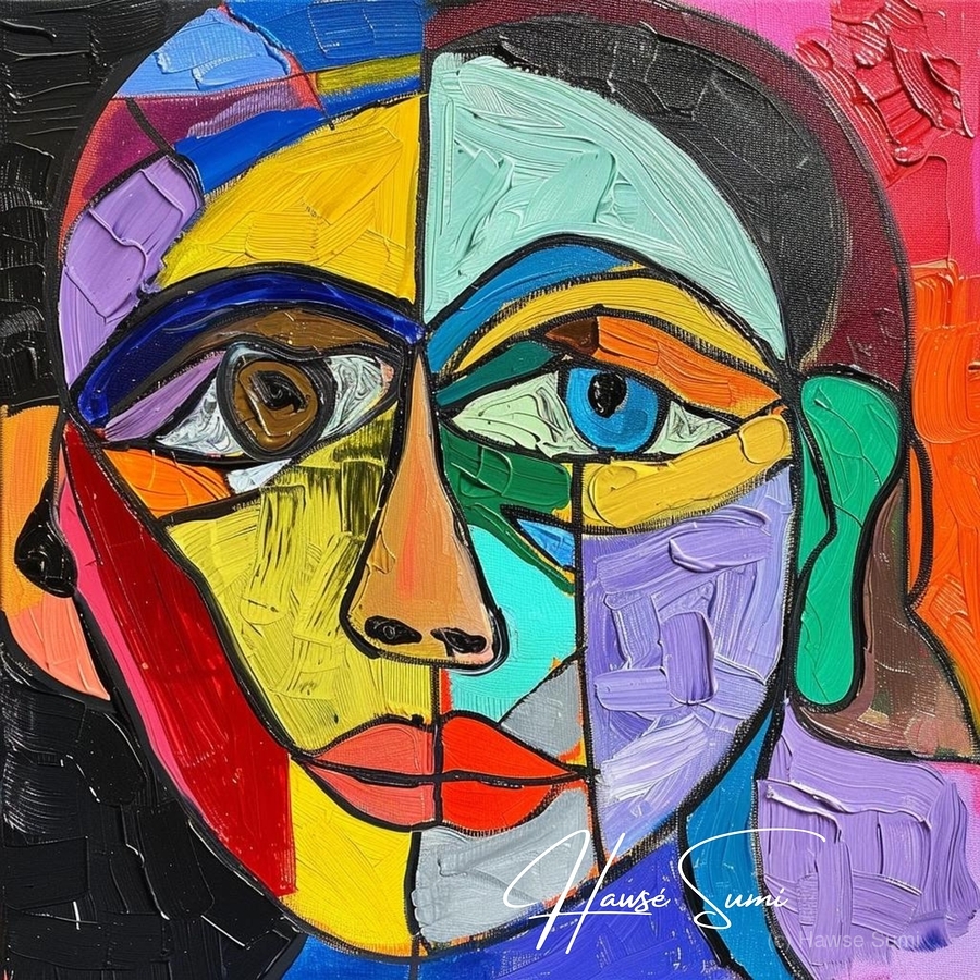 油絵　Partita No.2 雫　アート　加藤英人　SM Fragmented Self by Hawse Sumi Wall Art