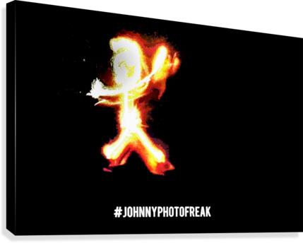 Fire Stickman Canvas Print