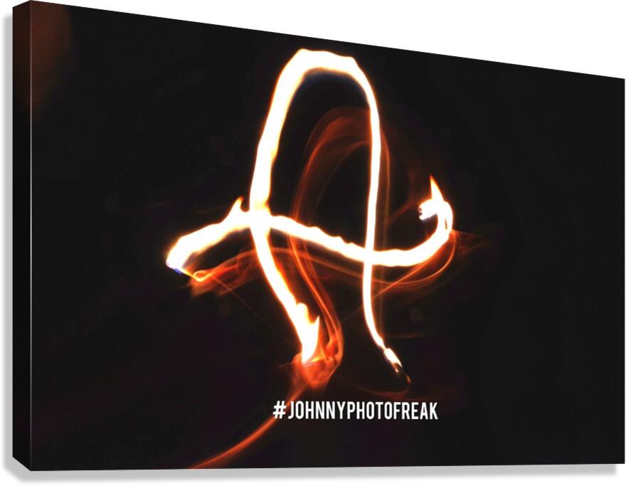 A Fire writing Canvas Print