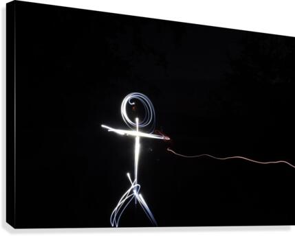  light stick man Canvas Print