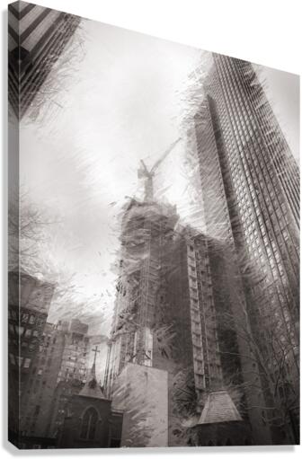 Skyscraper construction  Canvas Print