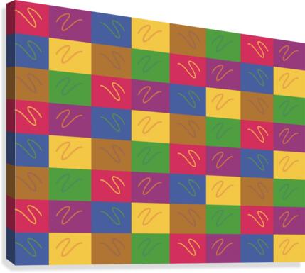 Multi color square  Canvas Print