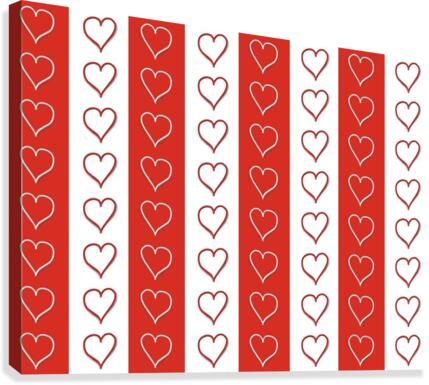 Hearts pattern Canvas Print