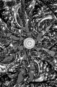 Spiral Light Black and White