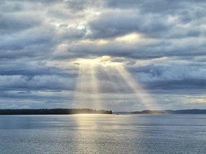 Sun Rays through the Clouds in Alert Bay