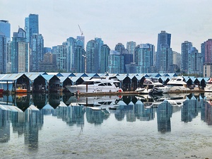Vancouver Harbour Skyline Reflection