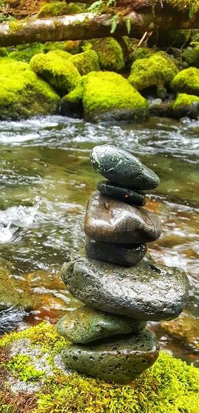 Forest Rocks Tower Print