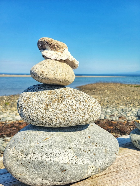 Beach Rock Stack Print