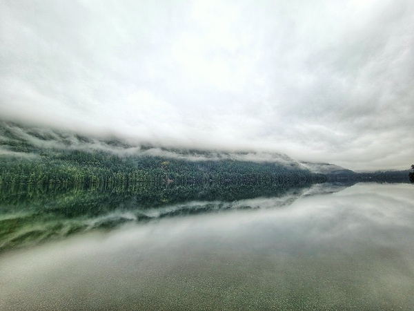 Cameron Lake Low Clouds Print