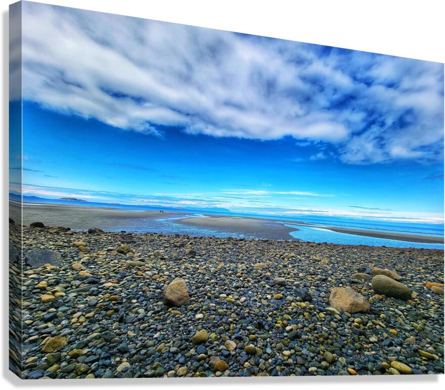 Beach walk out Canvas Print