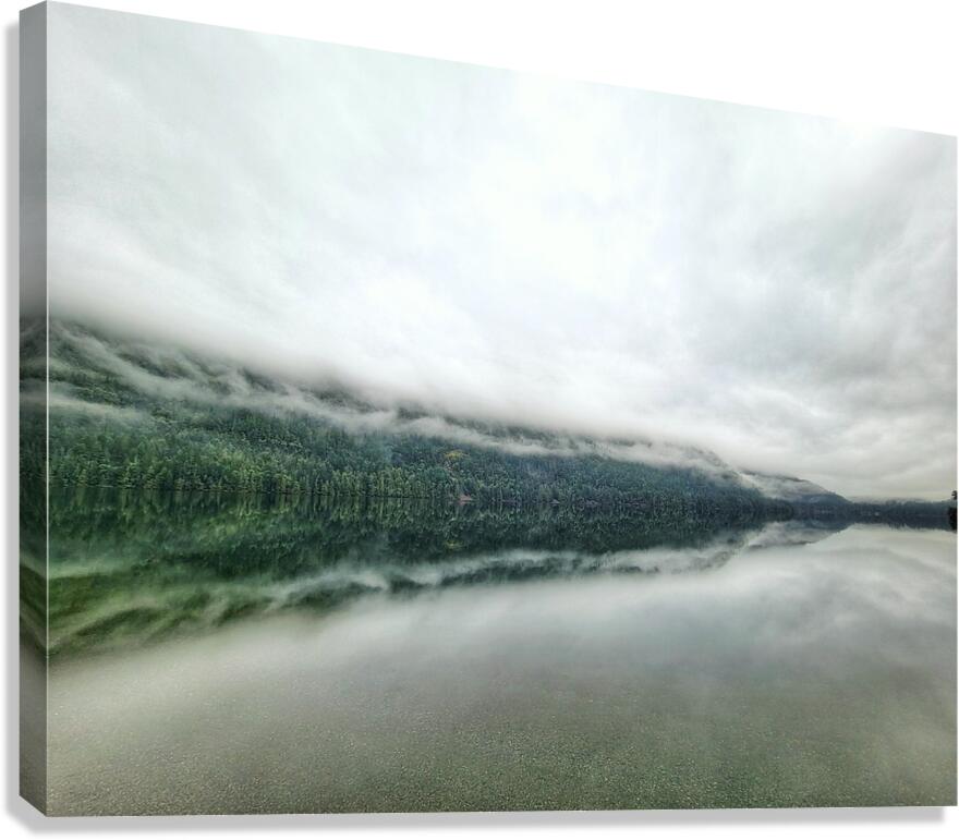 Cameron Lake Low Clouds Canvas Print
