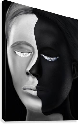 Half_and_Half Makeover Canvas Print
