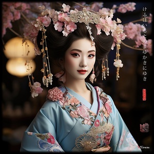 Japanese Maiko Girl Geisha Geiko Portrait Photography rj 0106 5670 300 sister cat brows