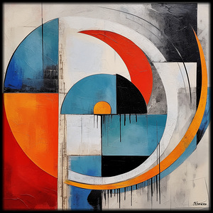 Abstract Painting Geometric Modern Contemporary Abstraction rj 0153 5670 300