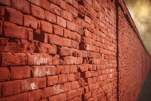 Red brick wall texture background