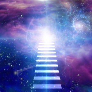 Steps up into cosmos