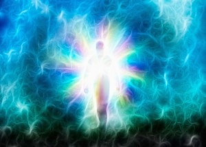 Figure Emerges from Light Print