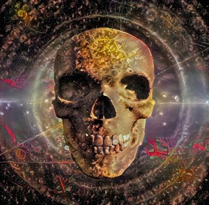 Golden Skull Print