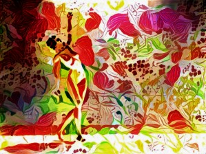 Woman in Flowers