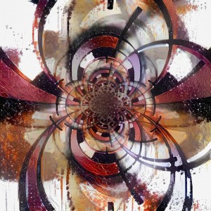 Circles fractal painting