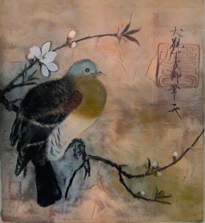 Bird on Sakura tree