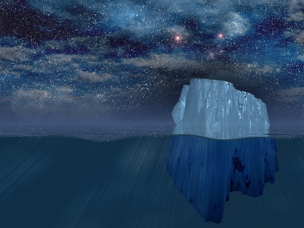 Iceberg at night Print