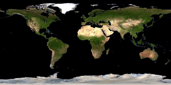 Earth Map Aerial Print