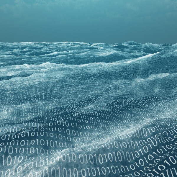 Vast binary code Sea Print